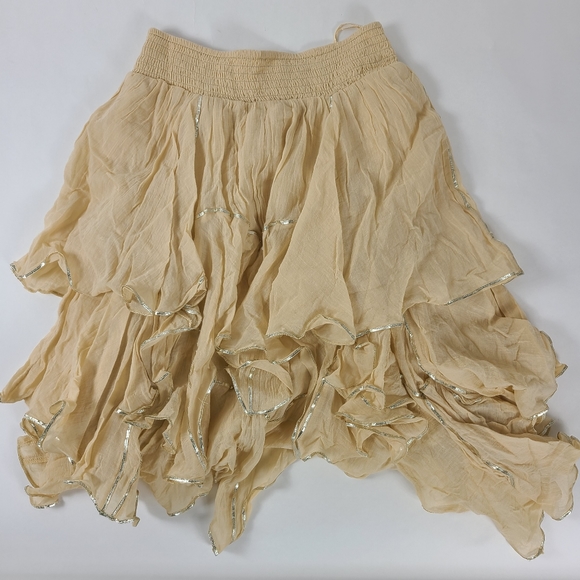 FREE PEOPLE Ivory Handkerchief Skirt - S - Picture 6 of 6